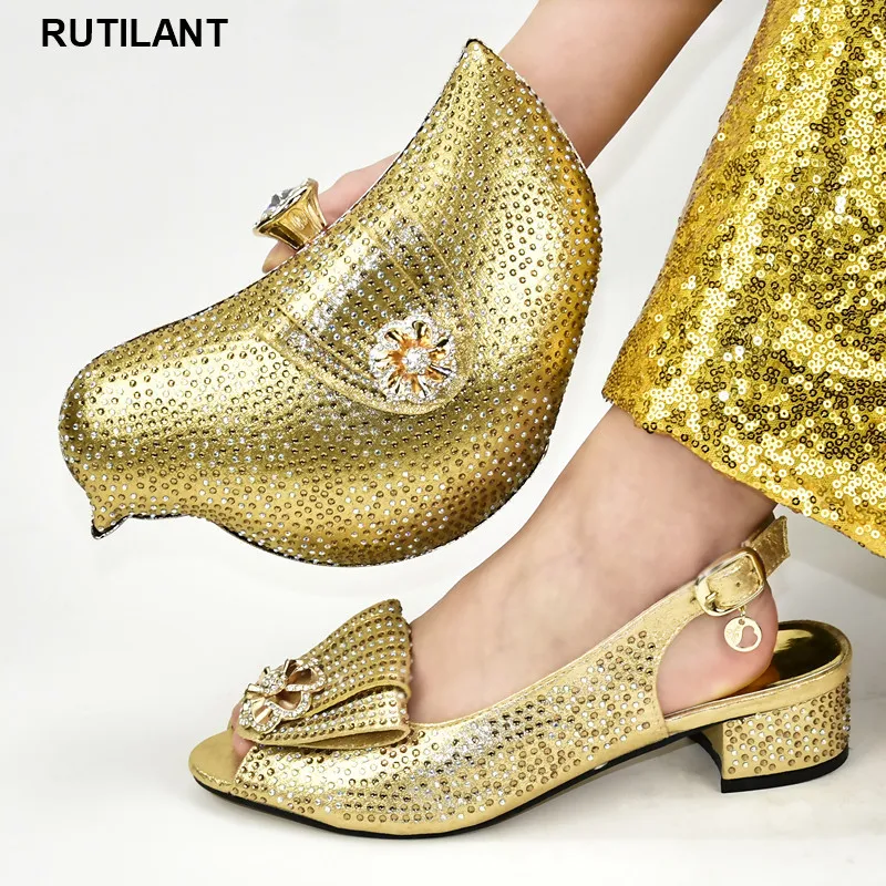 

Italian Shoes with Matching Bags High Quality Italian Shoe and Bag Set for Party In Women High Quality African Wedding Shoes