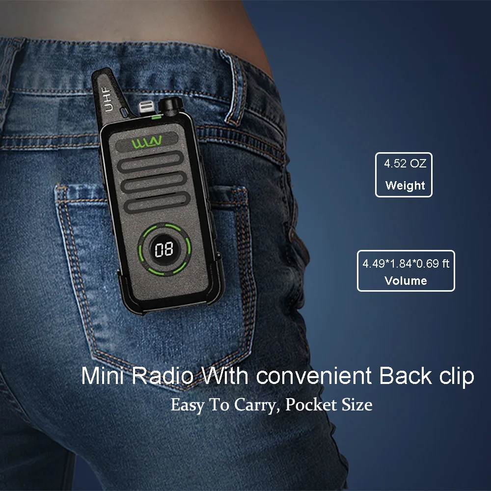 WLN KD-C1 plus UHF 400-470MHz мини портативный fm-приемопередатчик KD-C1plus двухстороннее радио Ham коммуникатор рация со скремблером