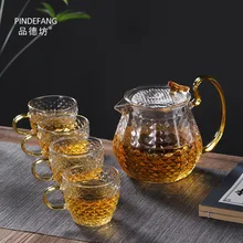 Стеклянный чайник с молотком, фильтр, чайный горшок, бытовой, устойчивый к высоким температурам, S, чай m, чайник, термостойкий цветочный горшок, чайный набор