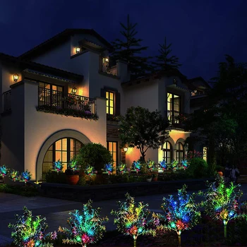 

Solar Power Light Christmas Pine Cone Lamp Colorful Outdoor Landscape Lawns Lamp Light Courtyard Home Holiday Night Light Decor