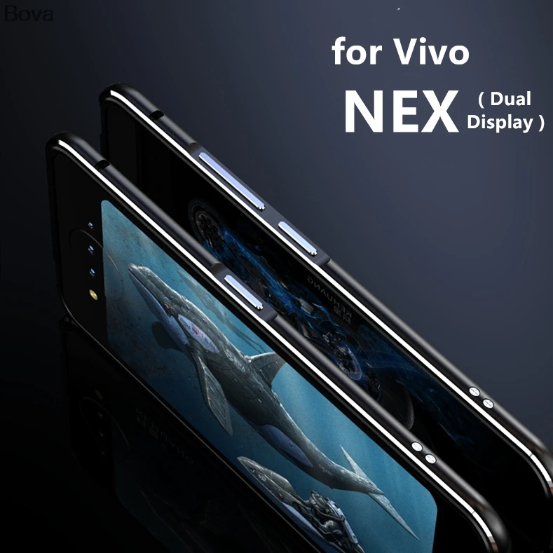 Чехол для Vivo Nex Dual Display роскошный Ультратонкий алюминиевый бампер NEX + 2 пленки (1