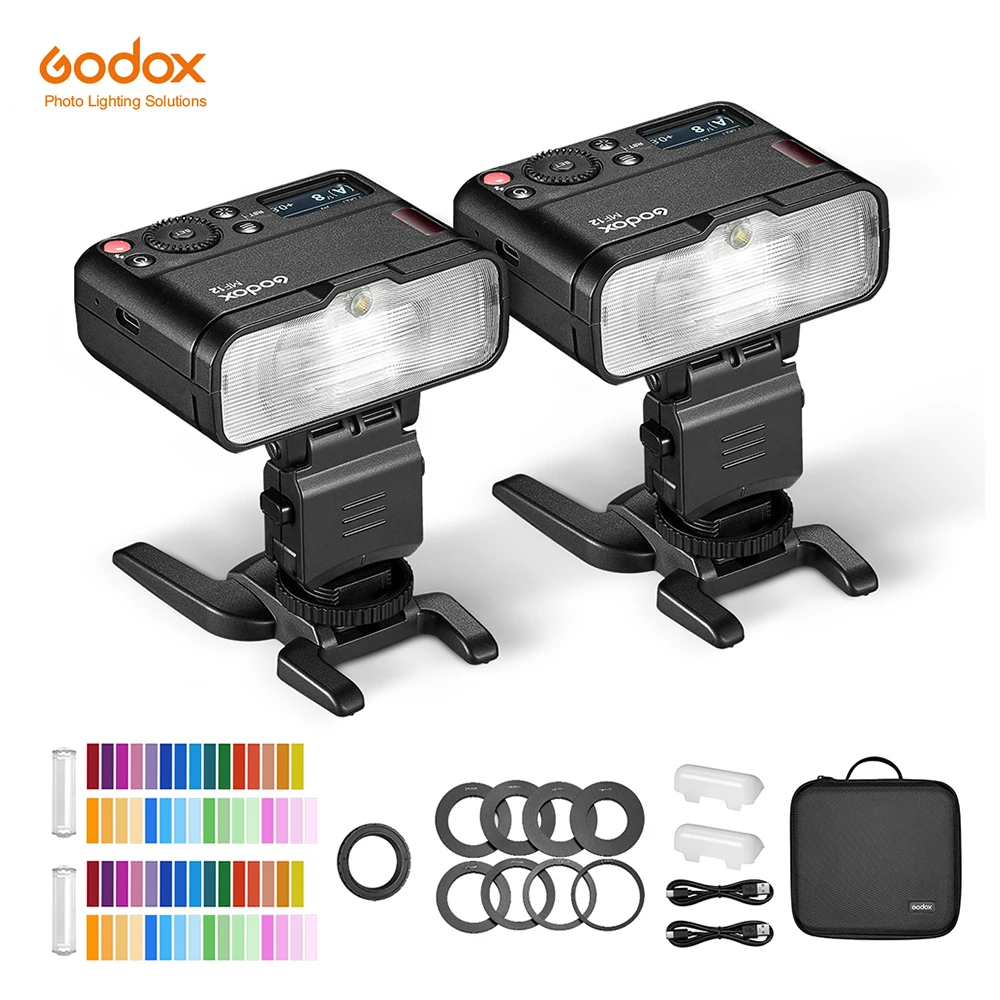 Вспышка Godox MF12 MF12-K2 2 осветительных комплекта мини-вспышка со встроенной системой