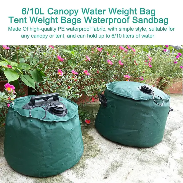 6/10L Sátor Súlytáska Őrölt Horgonytömeg Víz Táska Kemping Súlyzsák Súlyozott Alap Láb Lombkorona Homokzsákok - Image 3