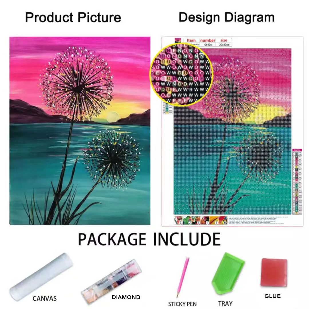 JIEME-pintura de diamantes 5D, paisaje de dibujos animados, mosaico de diamantes redondos, bricolaje, bordado de diamantes, decoración del hogar, regalo - Imagen 4