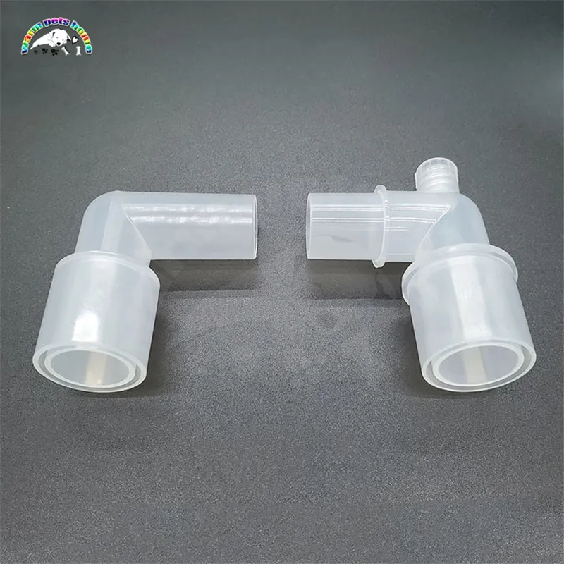 Anesthesia Breathing Tube L-shaped Connector Elbow Circuit Inside Outside Male and Female Tracheal Intubation Connector 90 Degree