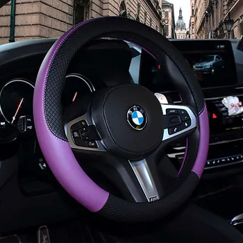 

WLMWL Leather Car Steering Wheel Cover For Audi all models a3 8v a4 b6 b9 b8 c7 q5 a5 a6 c6 q7 q3 Car-Styling