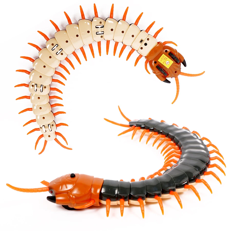 Remote Control Centipede Toy,Rechargable Electric Infrared RC Scolopendra,Simulation Fake Creepy-crawly Chilopod Toy for kids