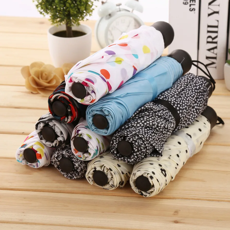 

Colour Umbrella Lovers Umbrella Flower Colour Three Folding Umbrella Fold Short Handle Umbrella Advertisement Umbrella 0.23