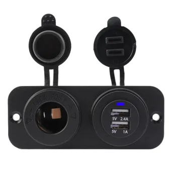 

Car Charger Cigarette Lighter 2-in-1 12/24V Saloon Car Modified USB Charging 5v3.4a One plus Two