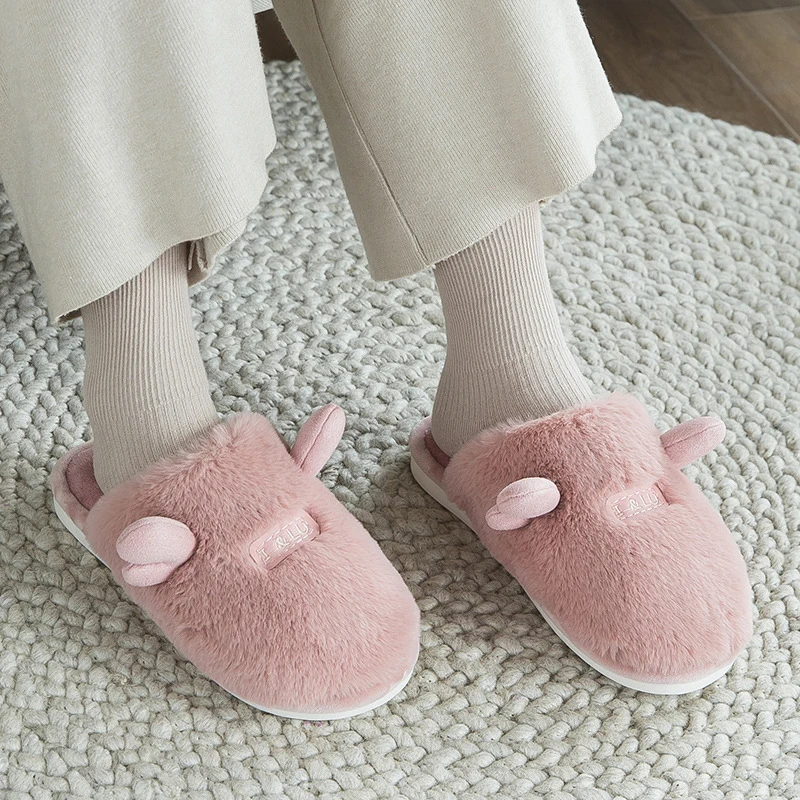 

Cute Non-slip Winter Women Slippers Home Female Comfort Floor Women Shoes Cotton Ladies Indoor Slippers Plush Slipper