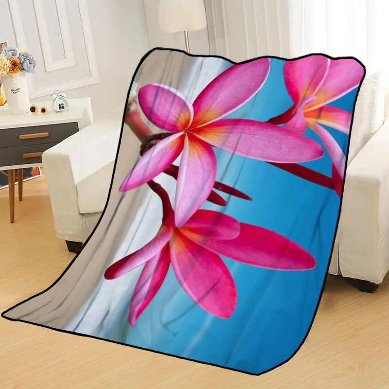 

Новое поступление, Плюмерия, одеяло с принтом, мягкое одеяло, покрывало для дома/дивана/постельного белья, портативное дорожное покрывало для взрослых