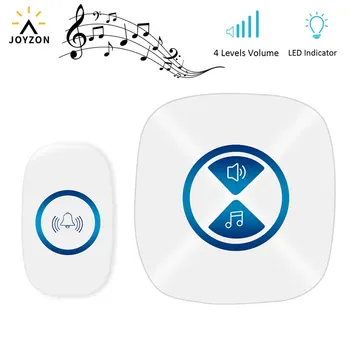 

Hot sell 23 Chime 80DB Wireless Doorbell Waterproof 150M Remote 1 2 Battery Button 1 2 Receiver Smart Door Bell