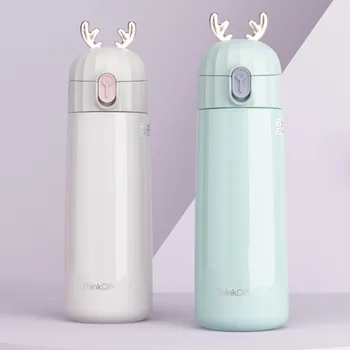 

Thermos Double Wall Stainless Steel Vacuum Flasks Thermos Cup Coffee Tea Milk Travel Mugs Straight Thermo Water Bottle