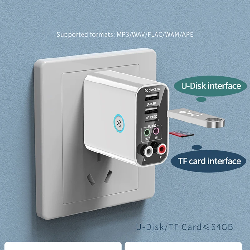 Receptor e Áudio Adaptador sem Fio 2 em 1 Usb e Controle por Aplicativo Tebe-transmissor Bluetooth Entrada 5.0 3.5mm Rca - Image 3