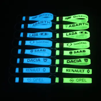 

Luminous Car sticker Key Ring For Lada Renault Clio Opel Corsa Astra Dacia Lifan Daewoo Skoda Octavia Accessories Car Styling