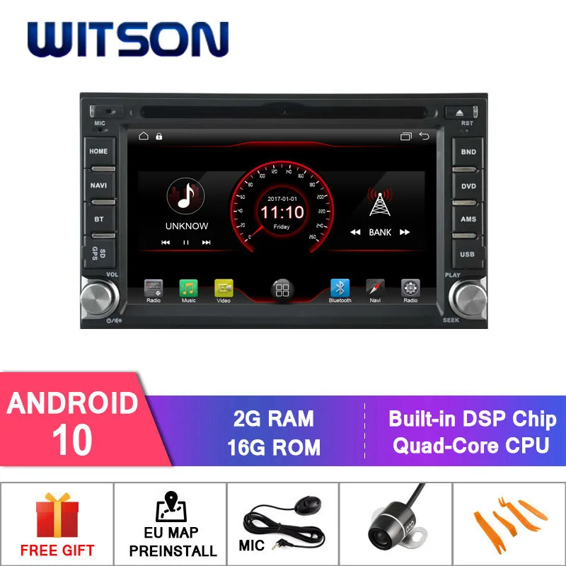 WITSON Android 10 автомобильный dvd плеер для NISSAN QASHQAI/Tiida 2G RAM 16GB ROM зеркальная ссылка