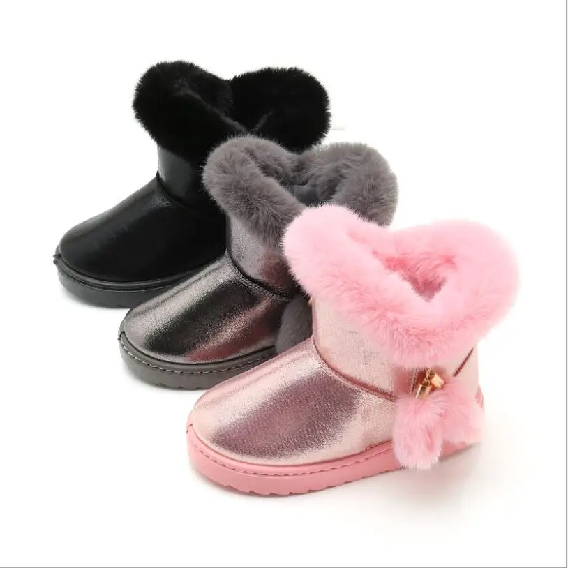 

Winter Children Boots Baby Girls Snow Boots Kids Boys Shoes Warm Plush School Sneakers