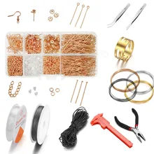 

800Pcs Jewelry Findings Set Jewelry Making Kit Alloy Accessories Jump Rings Wire Tools For DIY Jewelry Making Kit Supplies