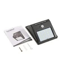 20 светодиодный настенный уличный светильник на солнечной батарее, наружный садовый светильник, садовый водонепроницаемый светильник, садовый светильник на солнечной батарее