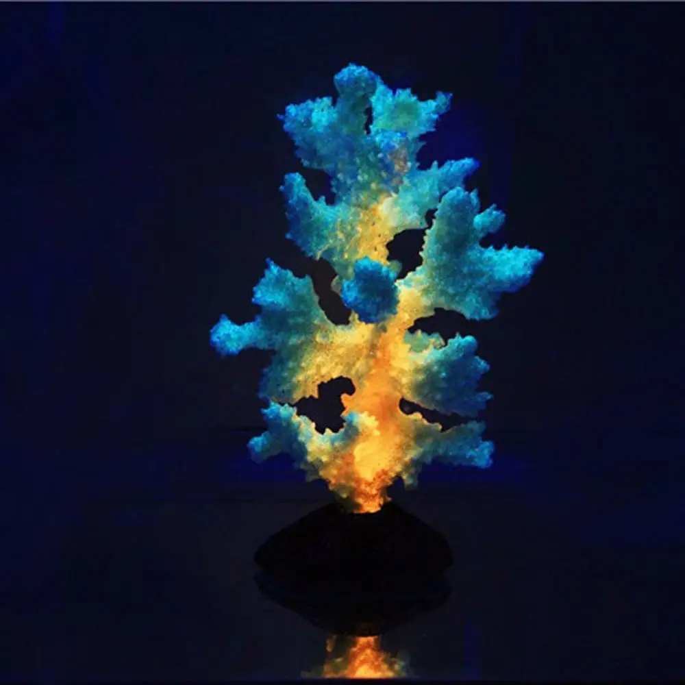 Aquarium aquarium fish tank landscaping simulation coral sea urchin ball silicone seaweed luminous fluorescent aquarium 30O9