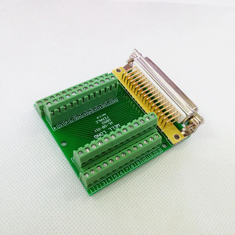 DB50 женский Breakout Board, D'SUB верхняя переходная плата, клеммный блок DSUB модуль