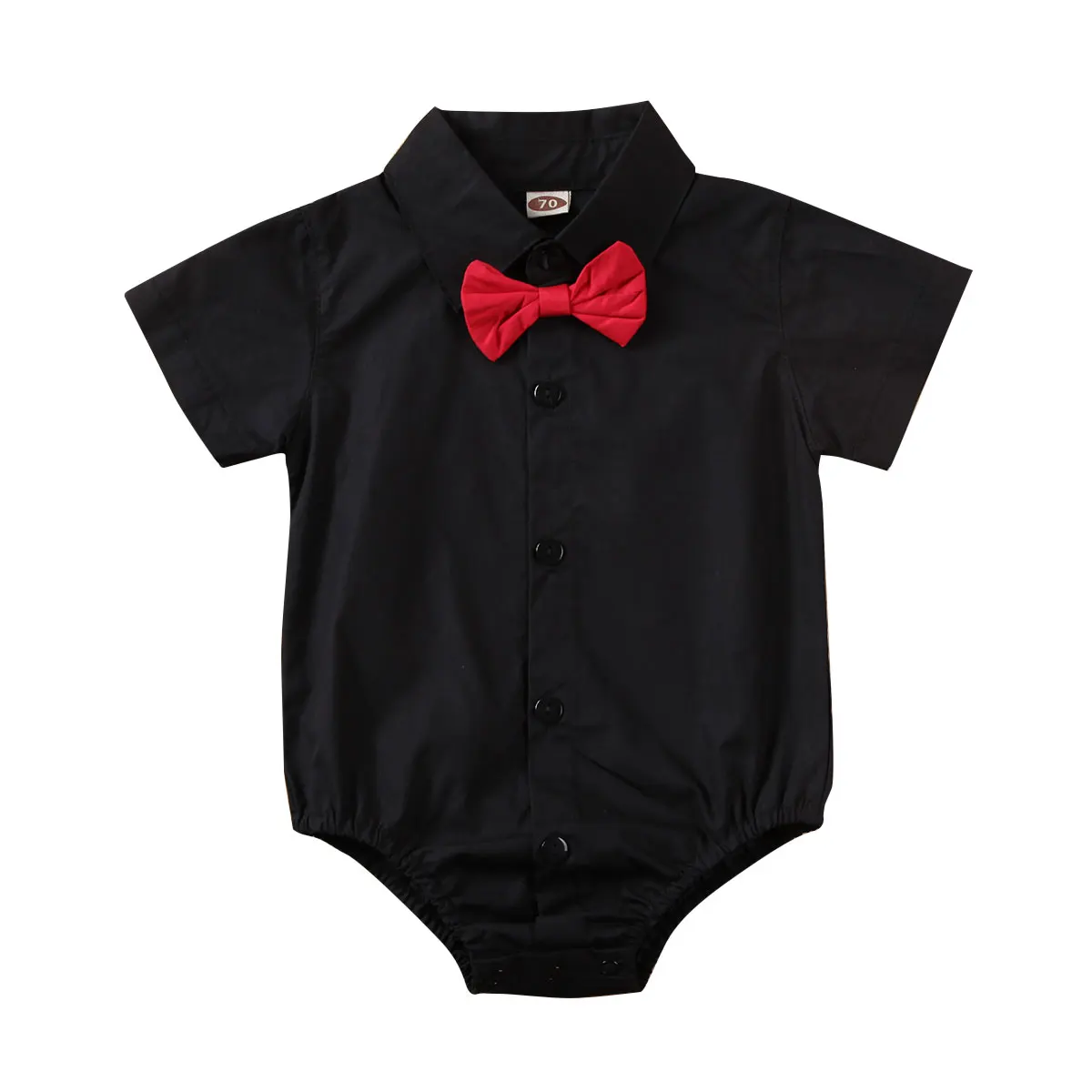 Летняя одежда для малышей, Одежда для новорожденных мальчиков, комбинезон, боди, Костюм Джентльмена, новинка - Цвет: Short sleeve black