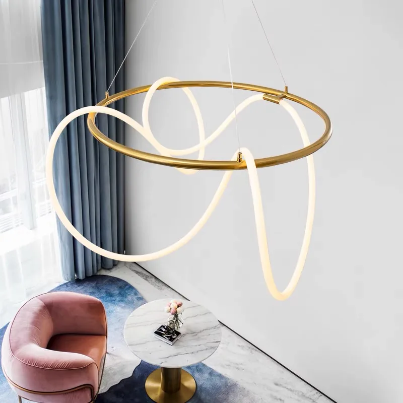 Modern Creative Designer Chandelier Lighting Suspension Luminaire Lampen Living Room Dining Table Light Bar Lines Lighting led chandelier ceiling chandelier led pendant light led decor light