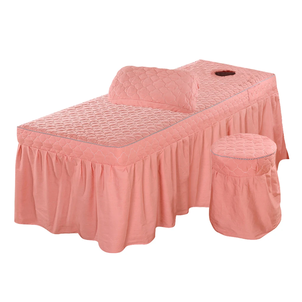 Массажная Косметическая простыня для стола, косметическая простыня для кровати, массажная простыня для стола, наборы простыней, мягкий чехол для подушки - Цвет: Pink 70x190cm