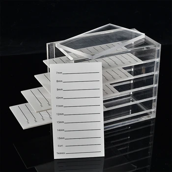 

5 Layers Clear Eyelash Storage Box Acrylic Individual False Eyelashes Extension Display Container Makeup Organizer Tools
