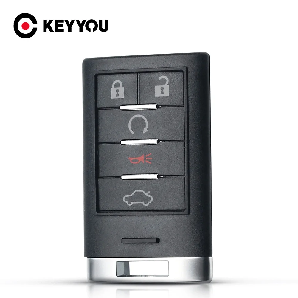 Сменный 5-кнопочный пульт дистанционного управления KEYYOU для Cadillac CTS XTS DTS SRX 2013-2014 ATS