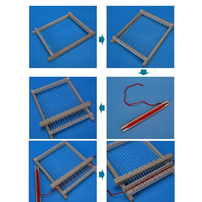 Научный продукт модель ручной DIY домашний ткацкий станок ручного вязания детей обучающая игрушка