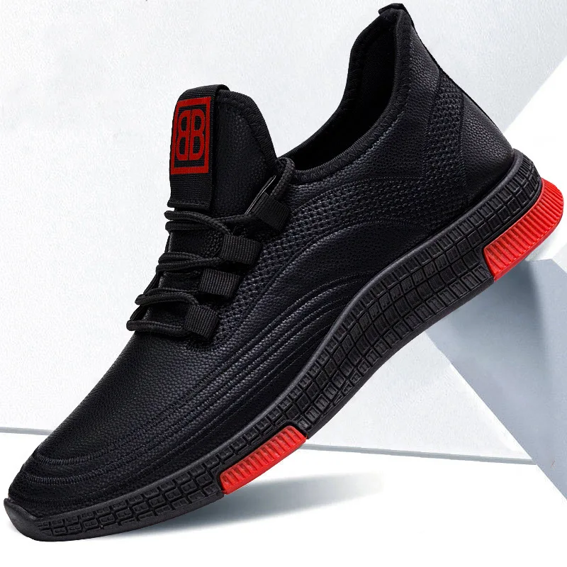 

Autumn & Winter dan mian Celebrity Style MEN'S SHOES Soft Bottom Soft Surface Comfortable PU Casual Shoes Versatile Athletic Sho