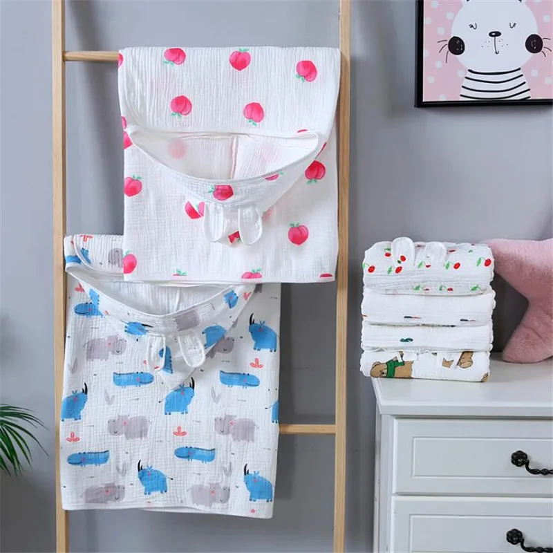 Baby Comforter Blanket Baby Bathrobe Super Soft Baby Hooded Bathrobe Infant Sleeping Bag Swaddle Wrap Blankets Newborn Baby Bath Hooded Poncho Spa Towels