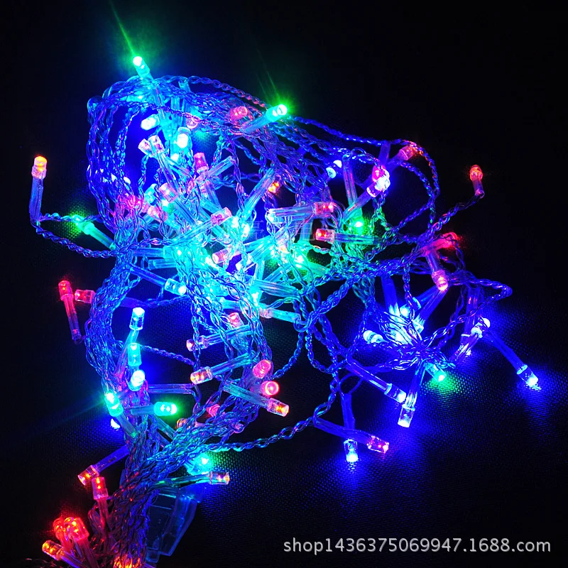 4 M 96LED Yellow Icicle Lights Curtain Waterfall Light Droop Colorful Lights Holiday String Light Showcase Decoration Christmas