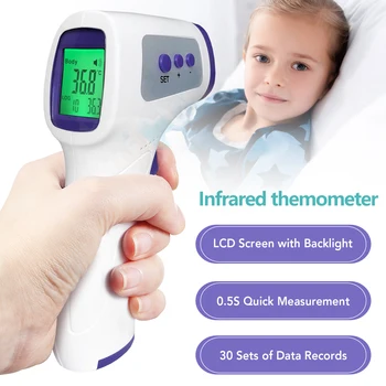 

Baby/Adult Digital Termomete Infrared Forehead Body Thermometer Gun Muti-fuction Non-contact Temperature Measurement Device