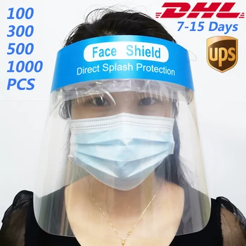 

Safety Face Shield Reusable Full Face Transparent Breathable Windproof Dustproof Hat Shield to Protect Eyes and Face DHL