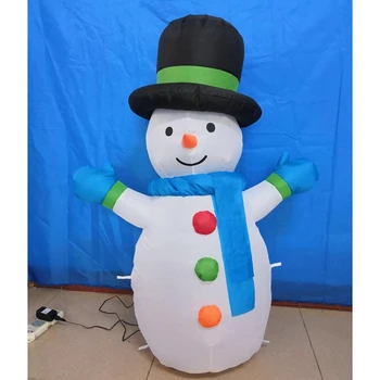 

1.2M LED Snowman Inflatable Toys LED Lighted Christmas Carnival Winter Party Props Yard Outdoor Decoration