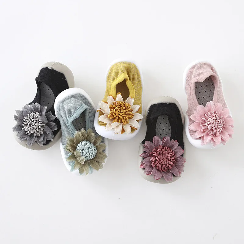 

summer and autumn sticky flower socks shoes baby non-slip soft bottom breathable anti-fall with floor socks shoesZQ186