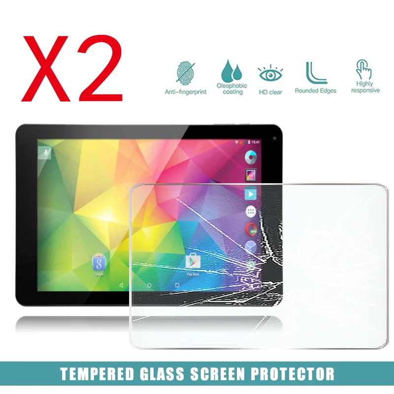 

2Pcs Tablet Tempered Glass Screen Protector Cover for GoClever Quantum 2 1010 Mobile PRO Anti-Screen Breakage Tempered Film