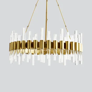 

Modern American chandelier living room LED crystal chandelier luxury hotel room decoration lamp