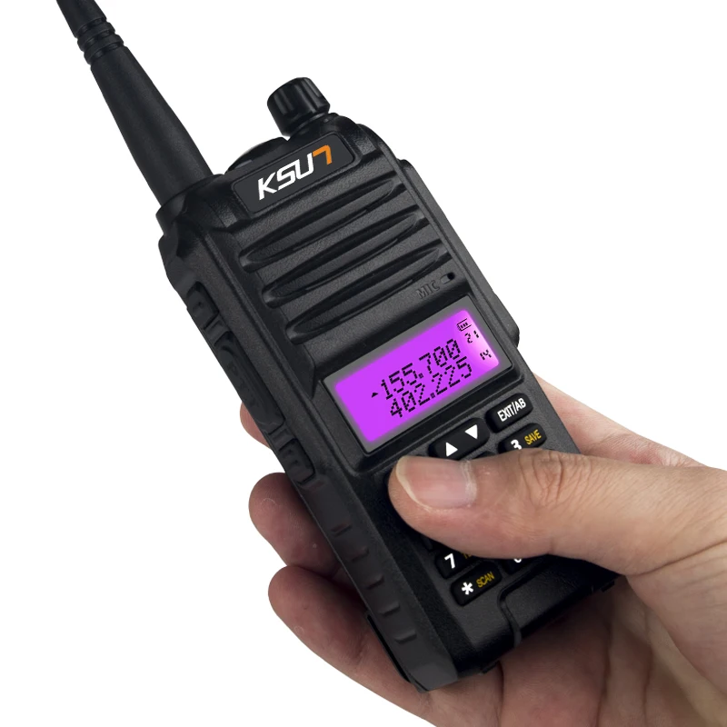 KSUN KS-UV1D Walkie Talkie 8 Вт высокой мощности двухсторонняя ветчина радио двухдиапазонный коммуникатор HF трансивер любительский удобный