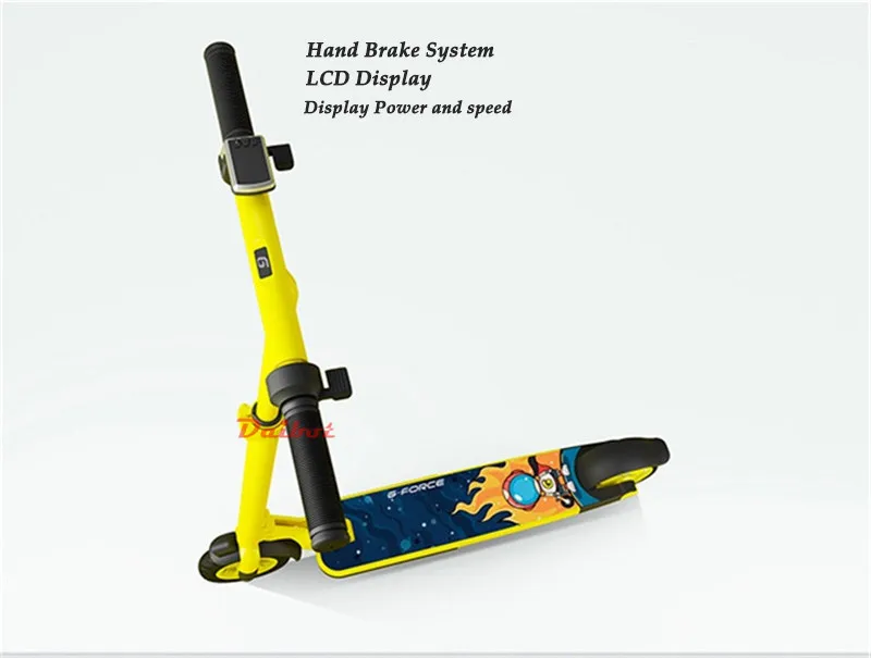 Daibot Portable Electric Scooter 2 Wheel Electric Scooters RemoteHand Brake AdultKids Yellow Folding Electric Kick Scooters  (7)