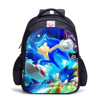 

Cartoon Sonic The Hedgehog Schoolbag Backpack for Teenager Boys and Girls Lovely Hedgehog Schoolbag Mochilas Infantil
