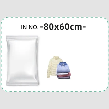 

1/4/8 PCS Home Vacuum Bags For Clothes Storage Bag With Valve Transparent Foldable Compressed Organizer Space Saving Seal Packet