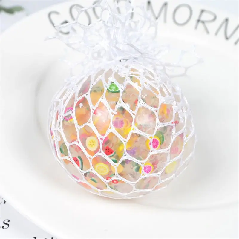 

6cm Funny Fruit Slice Anti-Stress Squishy Ball Grape Squeeze Toy