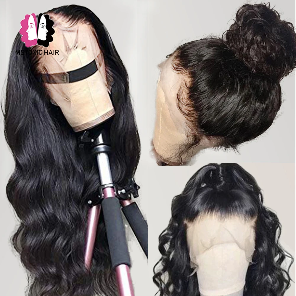 360 Lace Frontal Wig Brazilian Body Wave HD Transparent 13×6 Lace Front Human Hair Wigs for Women 30inch