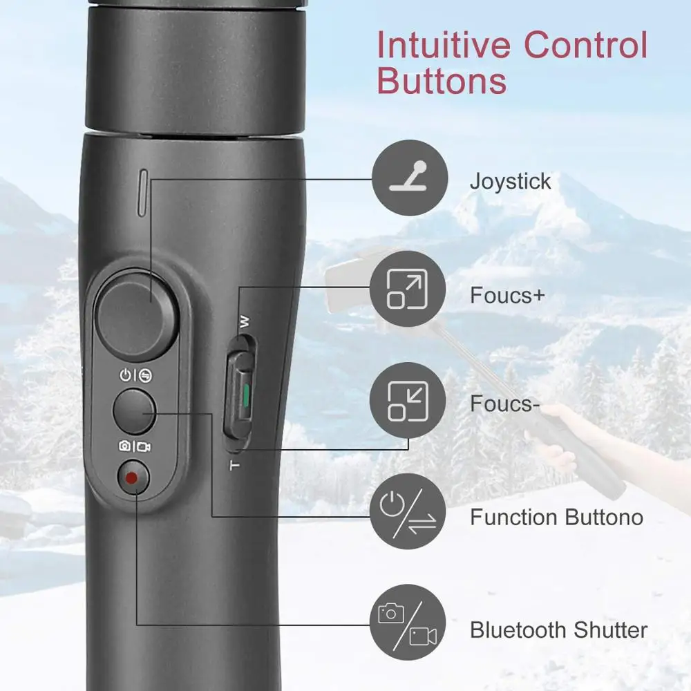 FeiyuTech Vimble 2S 3 axisextension ручной карданный стабилизатор с удлинителем одна клавиша