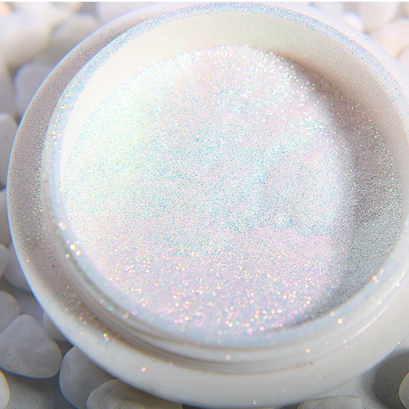 1box Super Fine Chameleon Neon Shell Powder Nail Glitter Mirror Iridescent Nail Glitters Chrome Art Pigment Powder