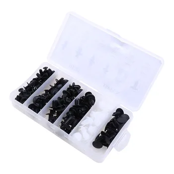 

Good accessory cars 100pcs Mixed Car Body Push Pin Retainer Rivet Bumper Fastener Kit C05 C20 C32 B01 D02 A16 With Plastic Box