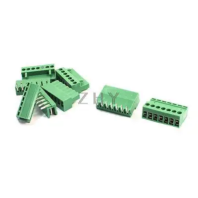 

5Pcs 3.96mm Pitch 7-Pin Through Hole PCB Terminal Barrier Block Connector